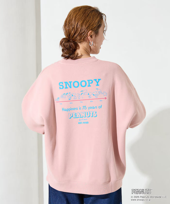 PEANUTS/Peanuts Exclusive Back Print Crew Neck Sweatshirt/Snoopy 【Limited Release】