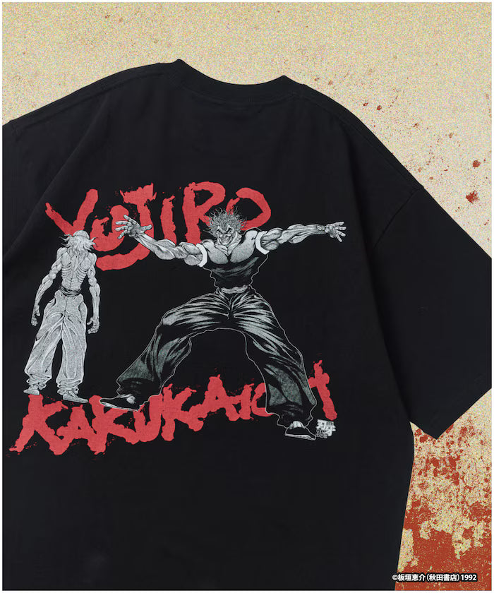 [June 12 12:00 Sale Start] Baki 'Ultimate Violence vs Ultimate Martial Arts' Print Crew Neck T-Shirt