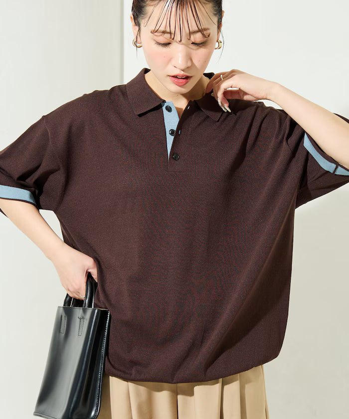 Relax Fit Relax Fit Cool Touch Color Block Knit Polo Shirt [Limited Edition]