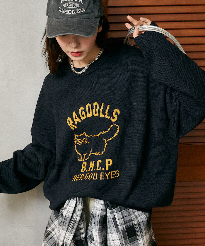 RAGDOLLS CAT Ragdoll Cat Jacquard Knit Limited Edition