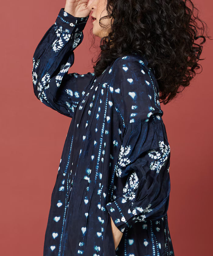 Shibori Print Tiered One Piece