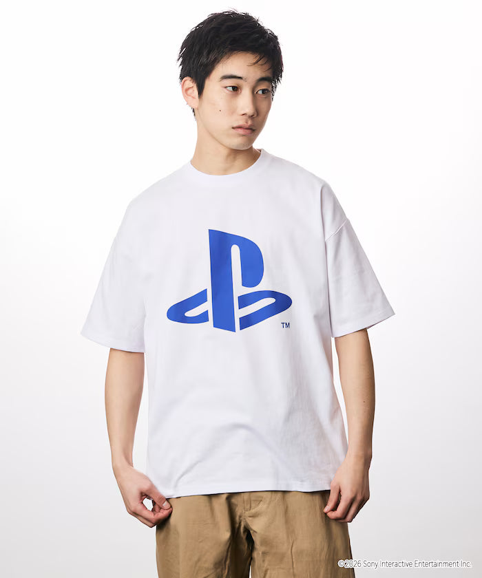 Big Silhouette Logo Back Print Crew Neck T-Shirt / PlayStation LOGO 【Limited Edition】