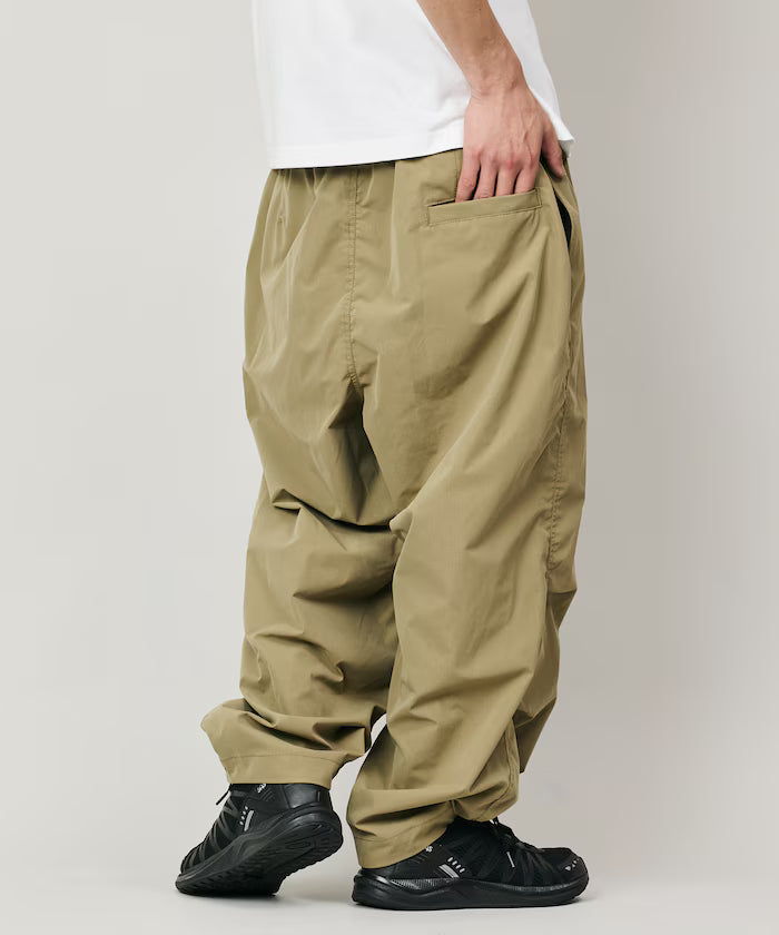 Quick Dry Fabric Wide Silhouette Poly Rip Cross Military Circus Pants/UV Cut/Quick Dry 【Limited Edition】