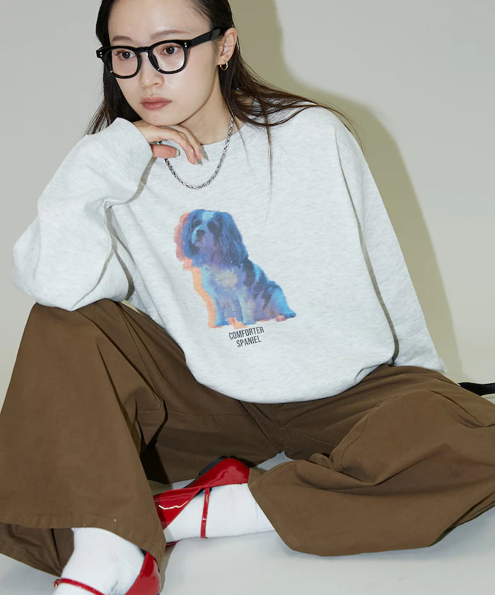 Dog Photo Print Fleece Lined Sweat Pullover Limited Edition