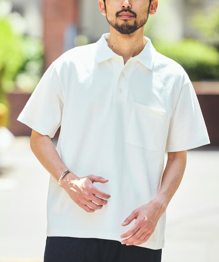 HEAVY WEIGHT/Heavyweight Short Sleeve Polo Shirt/T-Shirt/10.5 ounces