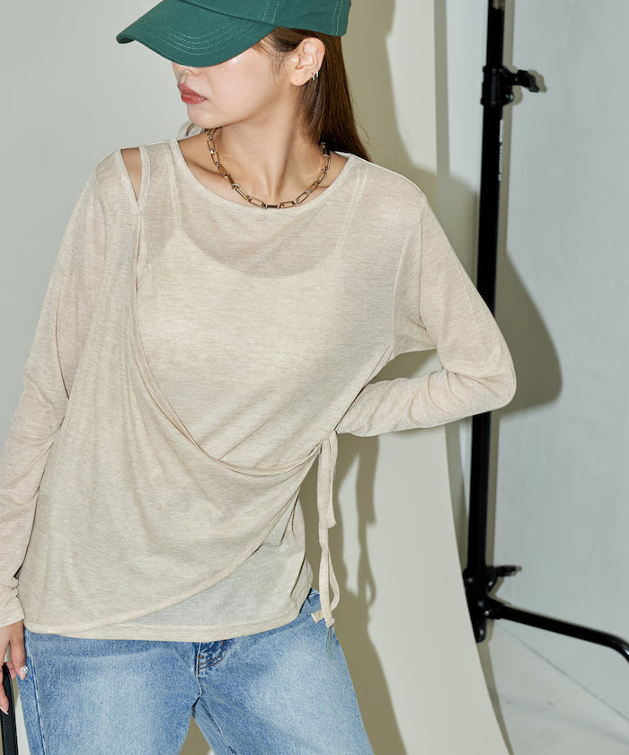 Layered Cache coeur Sheer Long Sleeve T Limited Edition