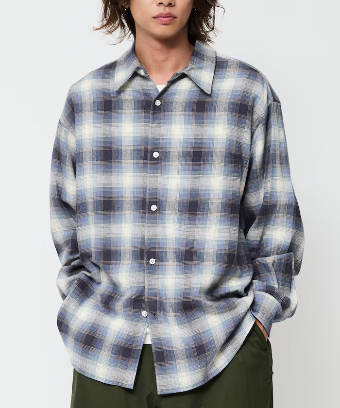 Relax Fit Relaxed Fit Regular Color Flannel Check Shirt [Limited Edition]