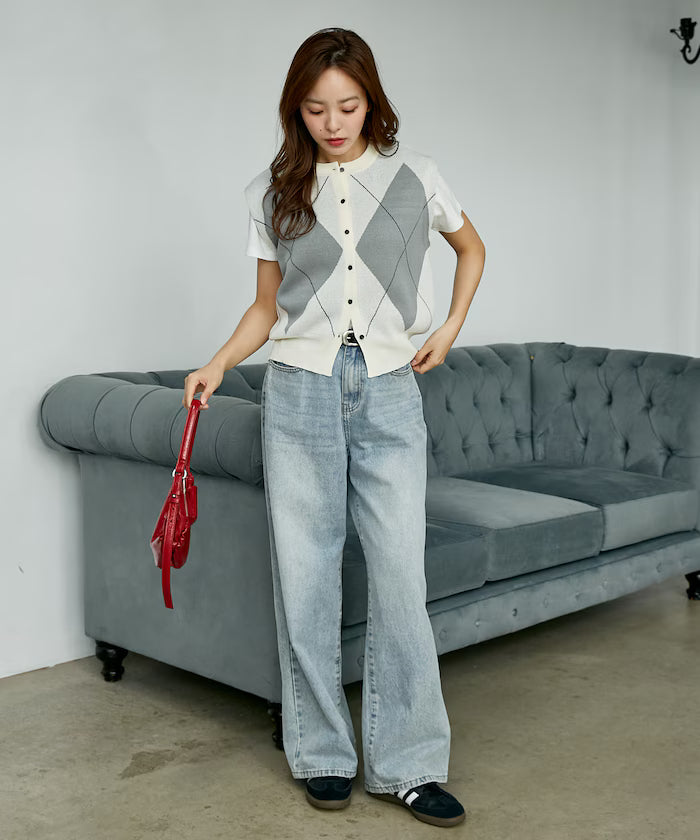 Summer Knit Argyle Vest Limited Edition
