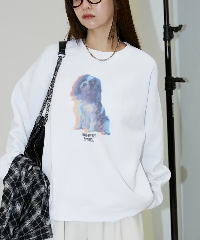 Dog Photo Print Fleece Lined Sweat Pullover Limited Edition