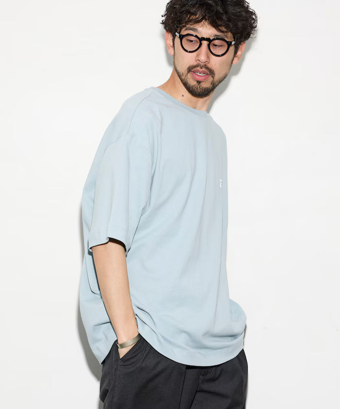 6oz Front Logo Embroidery Crew Neck T-Shirt / Back Print T-Shirt PRINT LEFT CHEST EMBROIDERY BOX FIRST