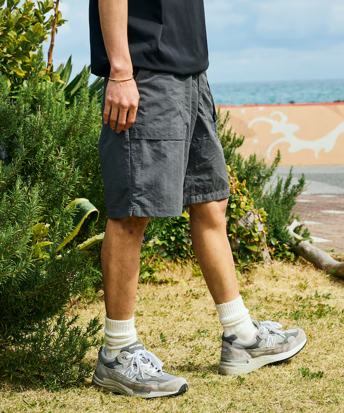 Relaxed Fit Recycled Nylon Webbing Belt Shorts