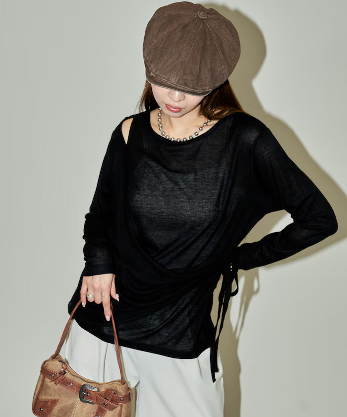 Layered Cache coeur Sheer Long Sleeve T Limited Edition
