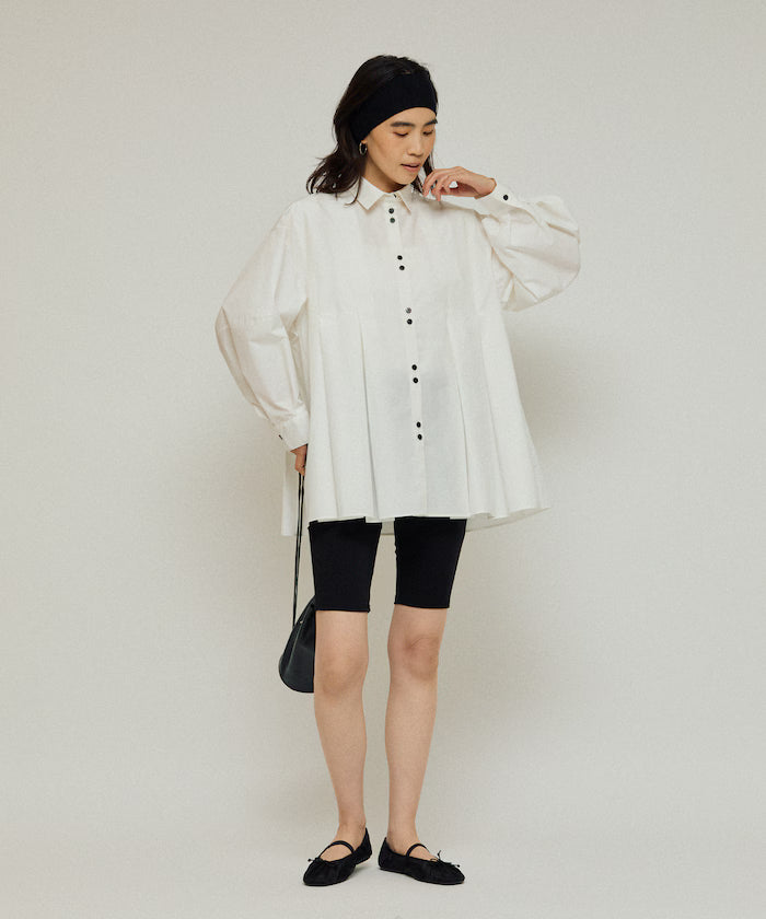 Box Stack Balloon Sleeve Long Sleeve Shirt