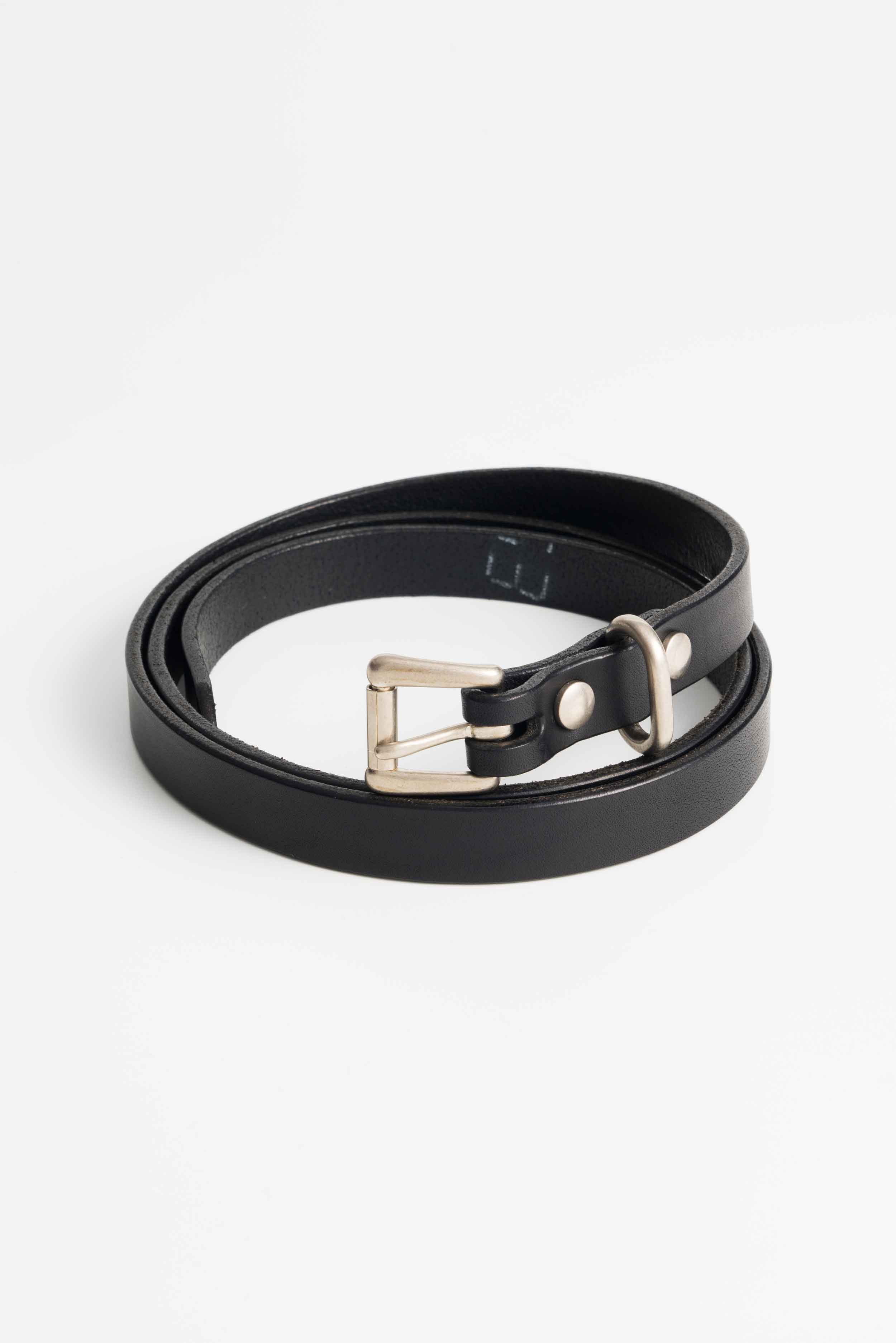 STANDARD BELT SLIM - BLACK×SILVER