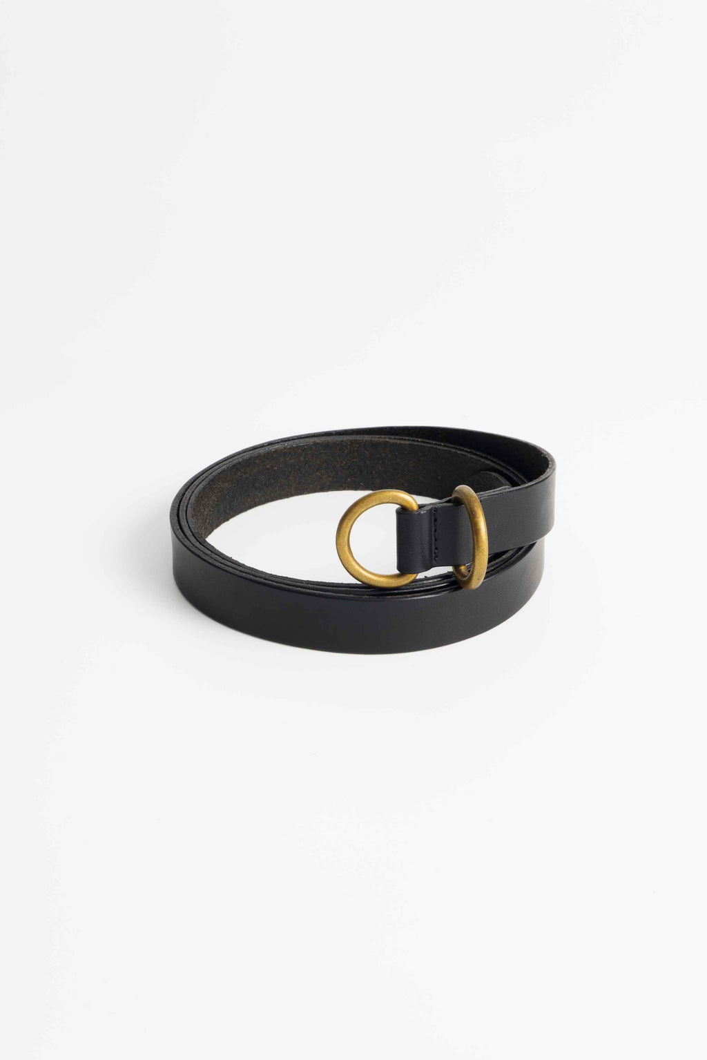 RING BELT SLIM - BLACK×GOLD