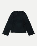 CASHMERE CACHE COEUR PULLOVER - BLACK