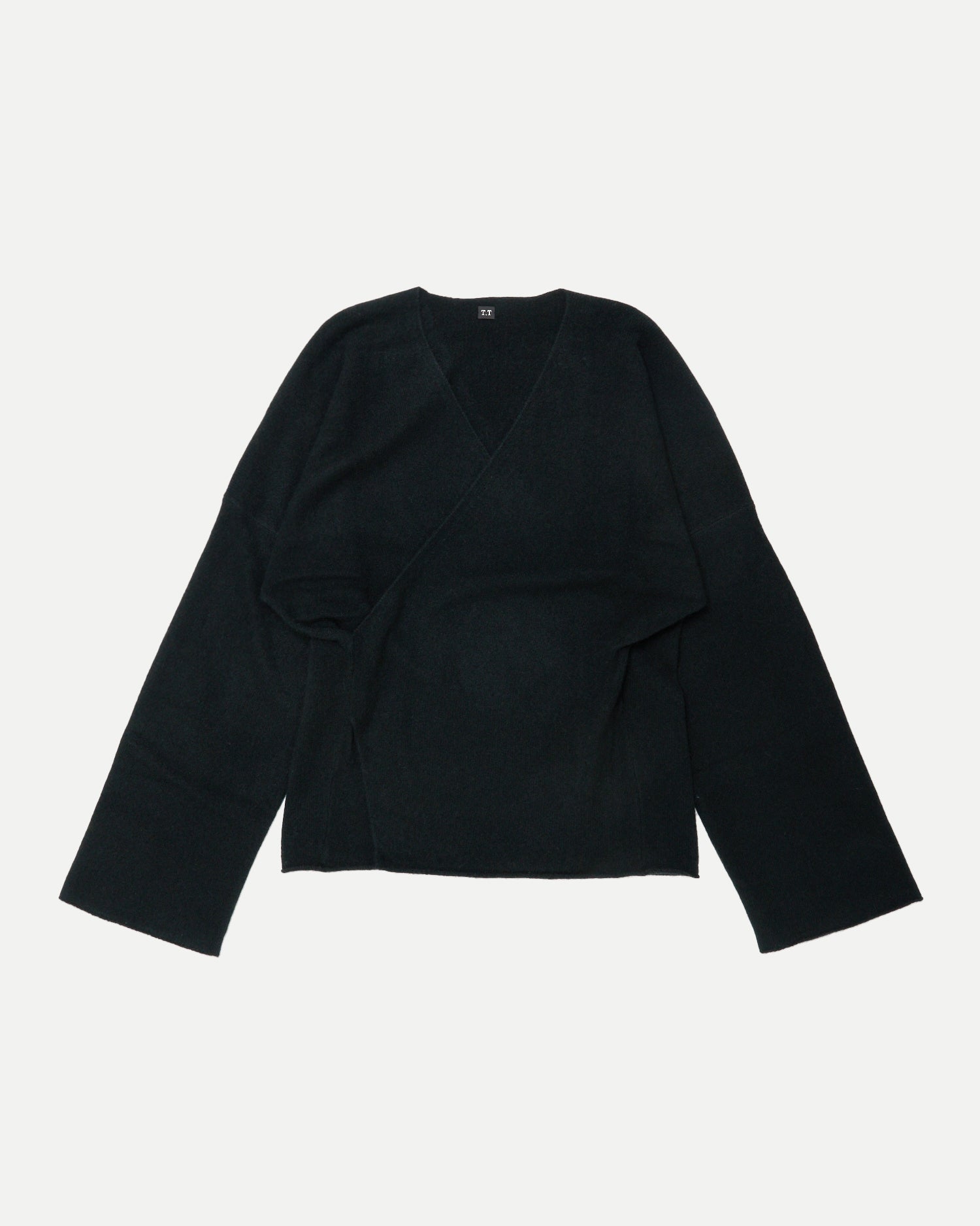 CASHMERE CACHE COEUR PULLOVER - BLACK
