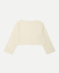 CASHMERE BATEAU NECK PULLOVER - RAW WHITE