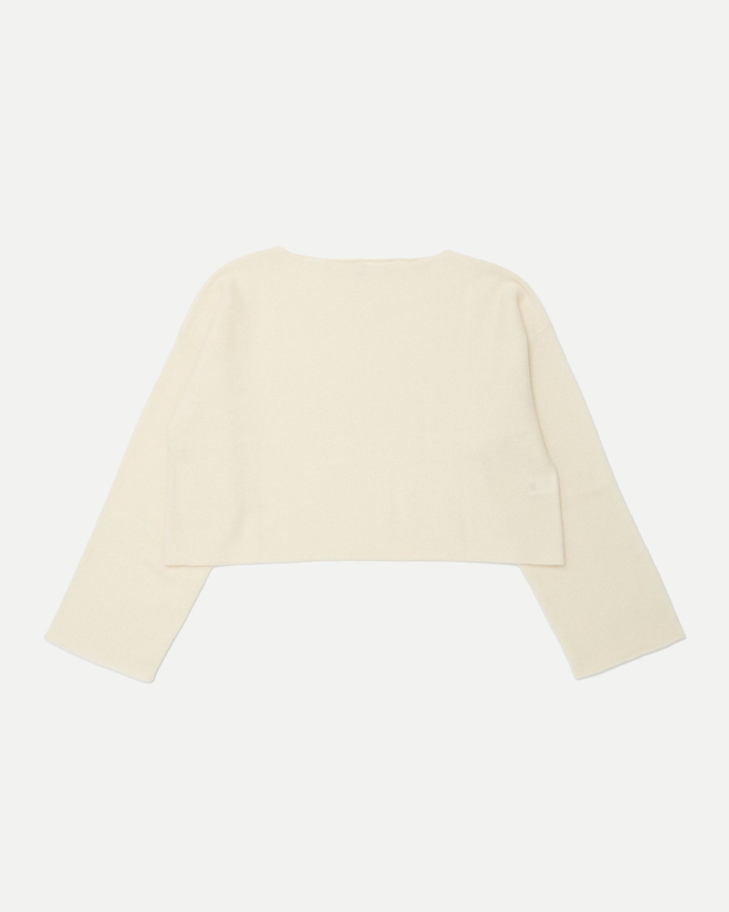 CASHMERE BATEAU NECK PULLOVER - RAW WHITE