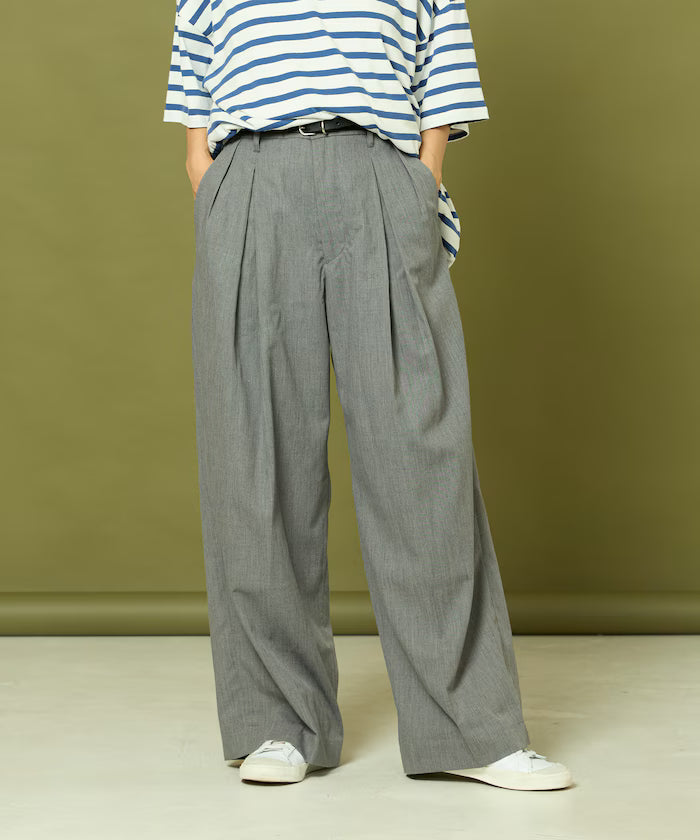Tuck Wide Slacks Pants