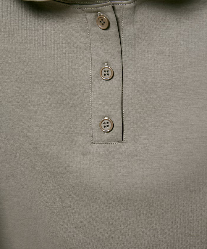 <contact cool> Cool Ponte Henry Neck T-Shirt Limited Release