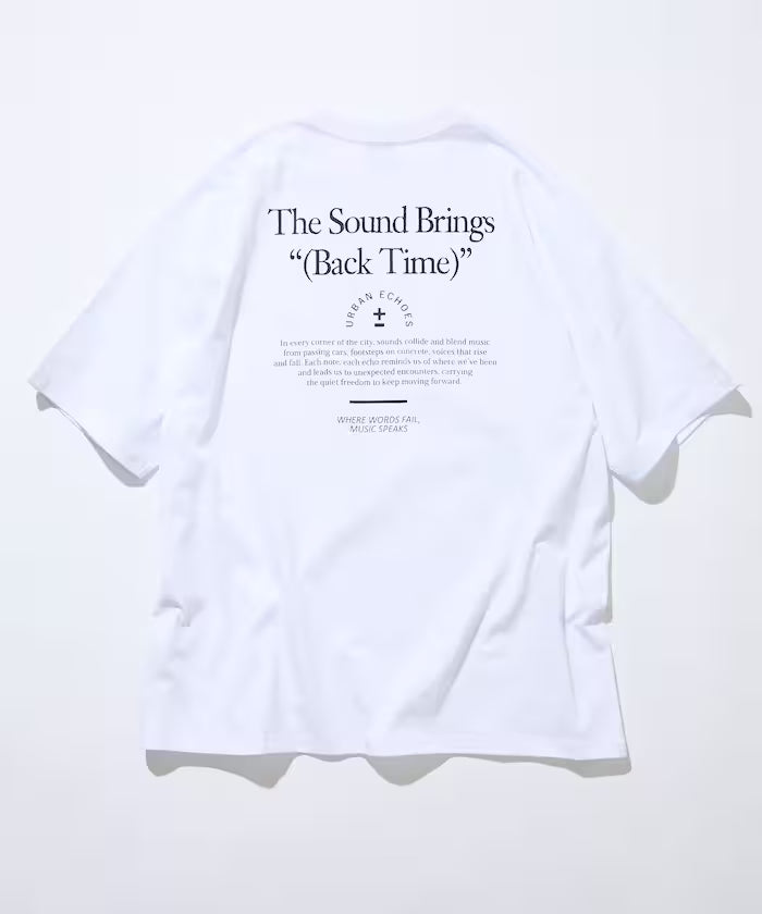 Big Silhouette Back Print Crew Neck T-Shirt / The Sound Brings 【Limited Edition】