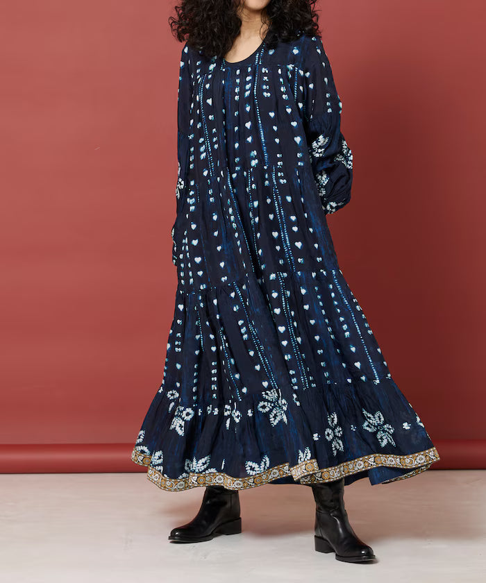 Shibori Print Tiered One Piece