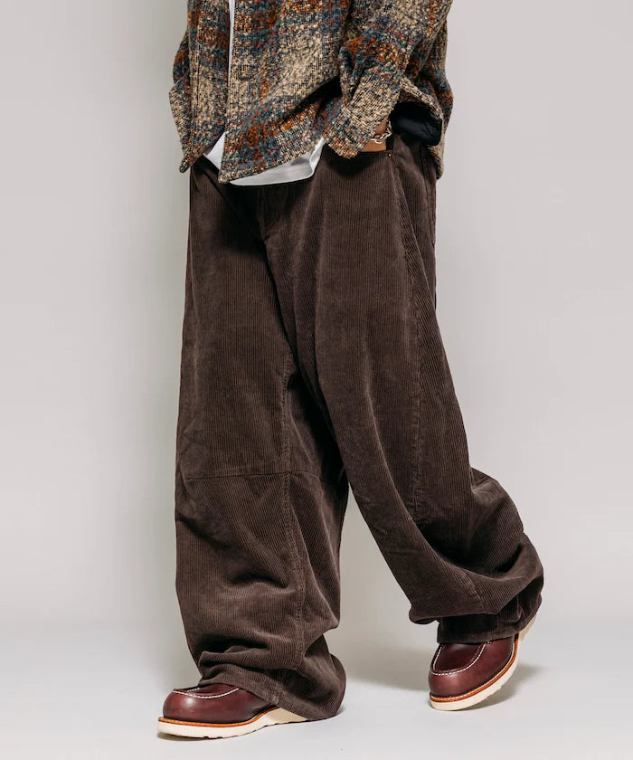 Wide Silhouette One Wash Curve Corduroy Pants