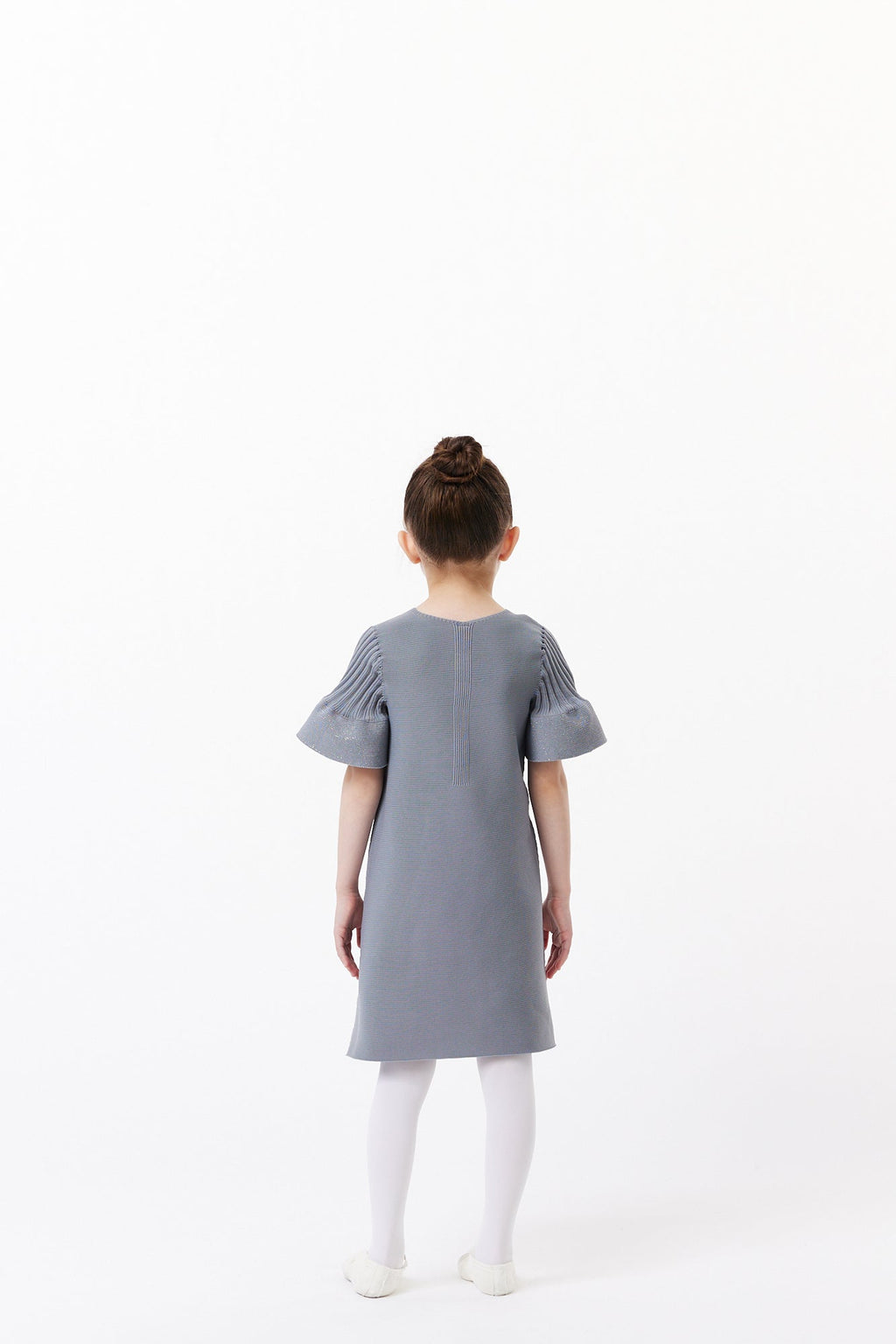 POTTERY KID GLITTER SHORT BELL SLEEVES FLARE DRESS
