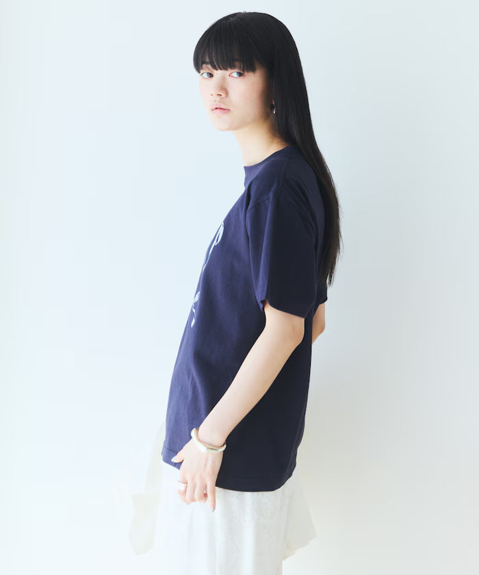 Comfortable Ribbon Print Crew Neck T-shirt