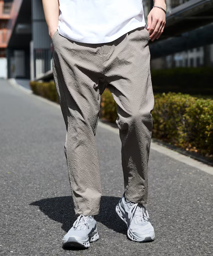 AiRide/Air Ride Slim Tapered Silhouette Sheer Seersucker Packable Easy Pants/Quick-Dry/UV Cut [Limited Edition]