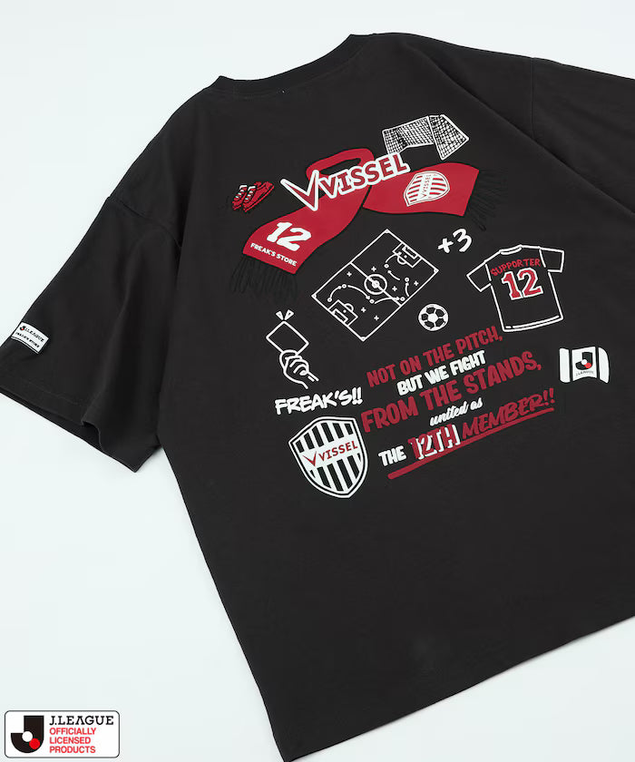 [Sales start on May 15 at 12:00] J.LEAGUE × FREAK'S STORE Special Order SUPPORTERS SHORT SLEEVE TEE [Vissel Kobe] - Charcoal Gray