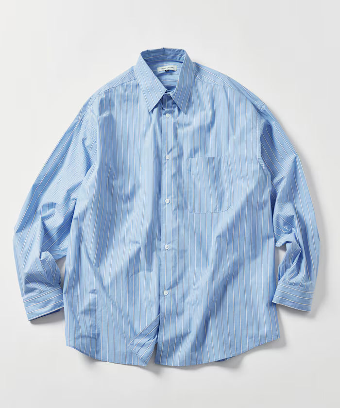 Relax Fit Relax Fit Regular Collar Shirt [Limited Edition] - Blue Stripe