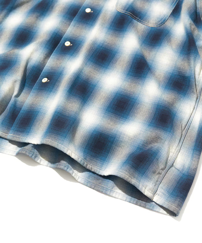 Magazine Pocket Open Collar Shirt(Ombre)