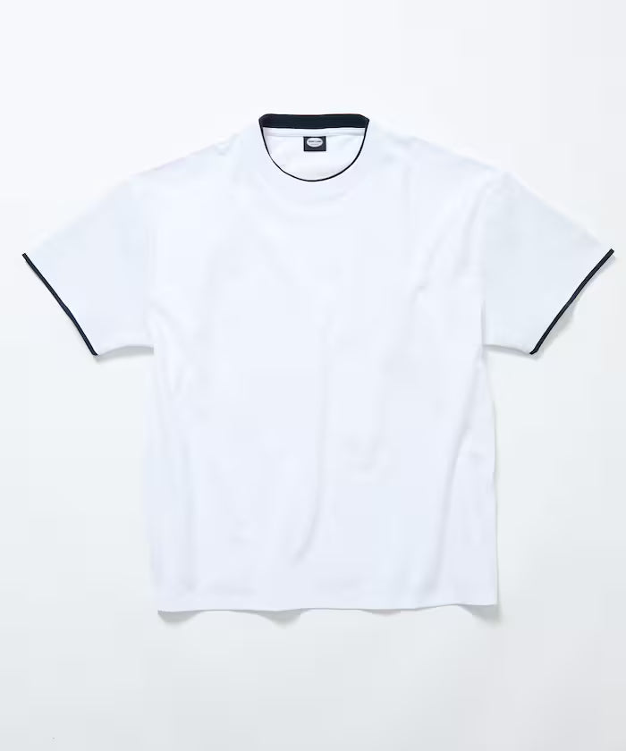 Limited Edition Relaxed Fit Color Block Fake Layered Crew Neck T-Shirt