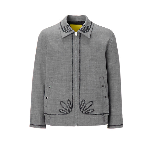 EMB JACKET - GREY/BLACK