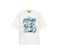 OVERSIZED GRAPHIC TEE - WHITE/BLUE