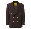 DOUBLE BREASTED JACKET - BROWN