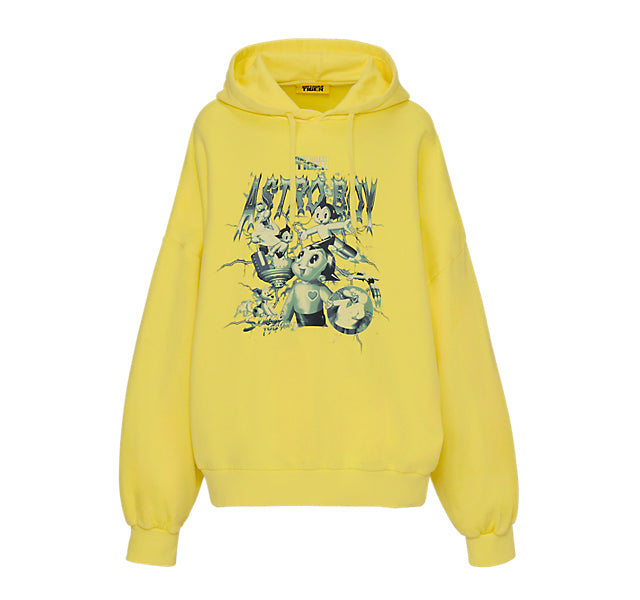 SWEAT HOODIE - YELLOW/BLUE