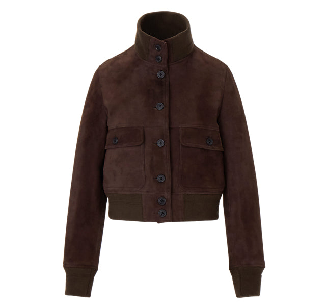 WOMEN'S LEATHER JACKET - BROWN