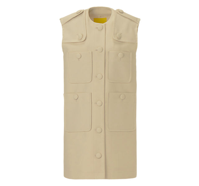 WOMEN'S LONG VEST - IVORY