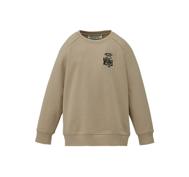 KIDS SWEAT TOP - BEIGE/BLACK