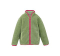 KIDS ZIP UP OUTER - ASH GREEN/PINK