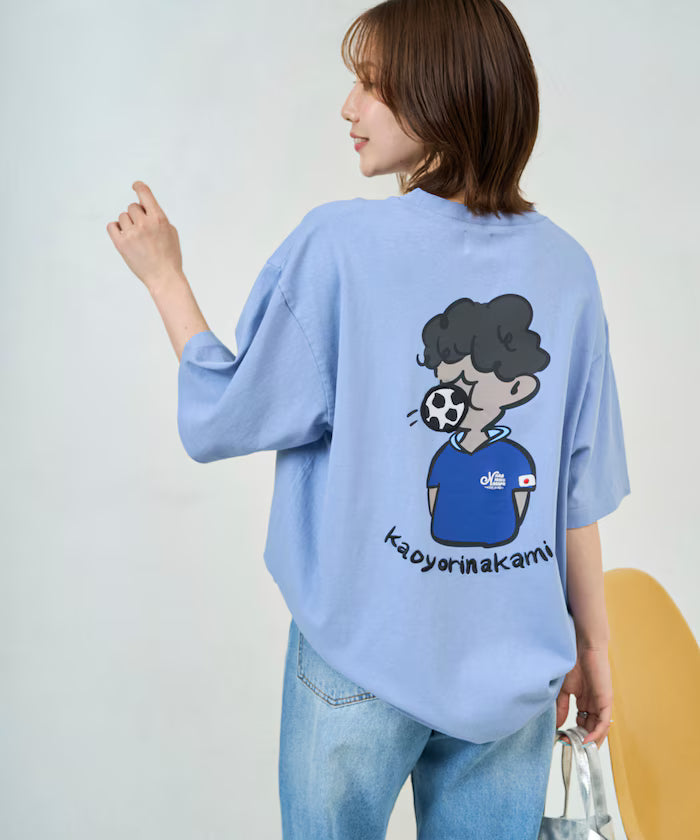[Starting sale on May 22 at 12:00] kaoyorinakami × FREAK'S STORE/ Kaoyorinakami limited edition soccer ball boy Tee