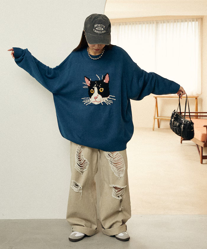 Various Cat Design Knit Limited Edition