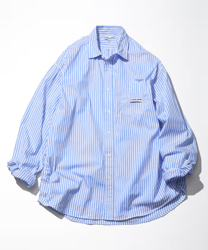 Magazine Pocket Chain Stitch Shirt - Border/Stripe