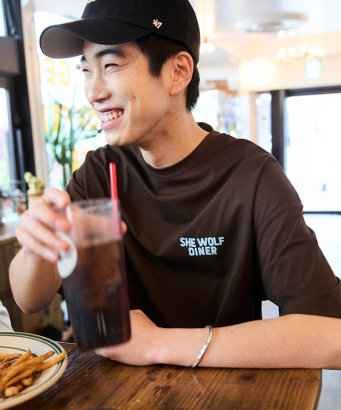 Limited Release SHE WOLF DINER × FREAK'S STORE Shewolf Diner Exclusive Big Silhouette Back Print T-Shirt Antibacterial Odor Resistance Quick Dry