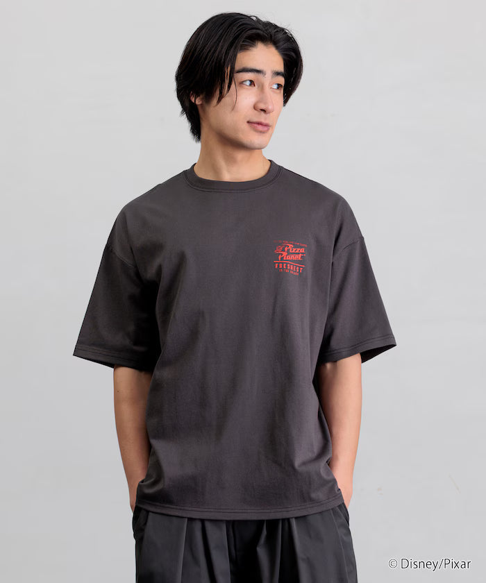 [TOY STORY] Exclusive Big Silhouette Back Print Crew Neck T-Shirt / Pizza Planet [Limited Edition]