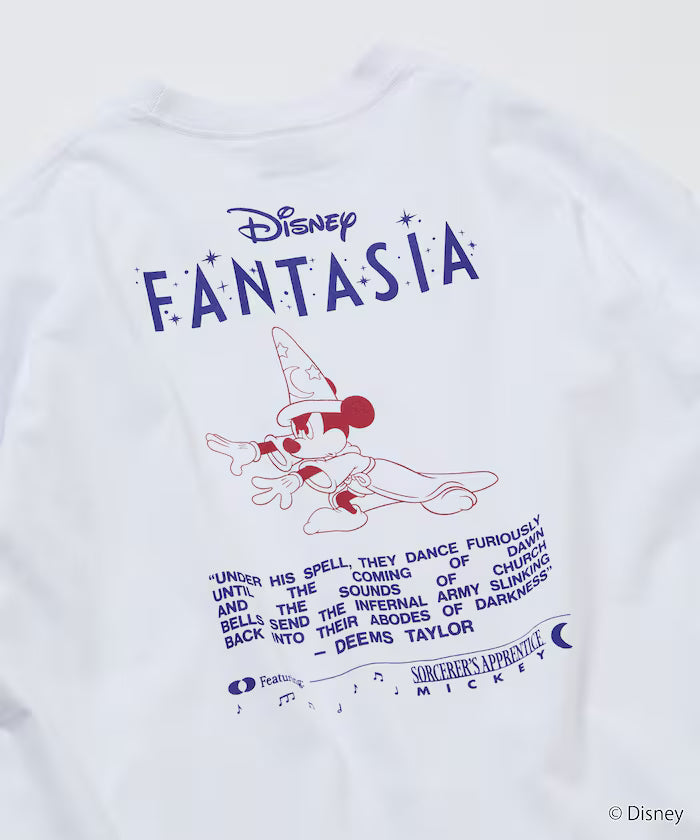 DISNEY/Mickey Mouse 'Fantasia'/Back Print Crew Neck T-Shirt [Limited Edition]