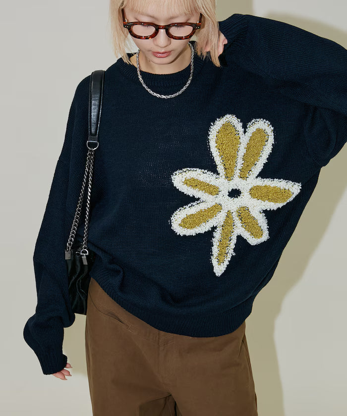 Boucle Flower Pullover Knit [Limited Edition]